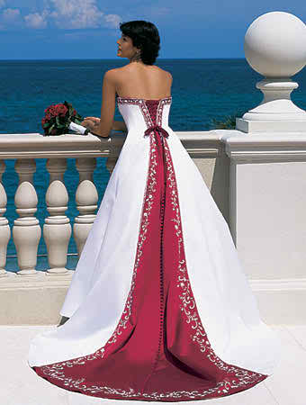 Colored wedding dress