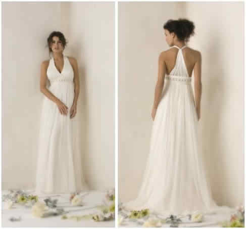  T-back wedding dress