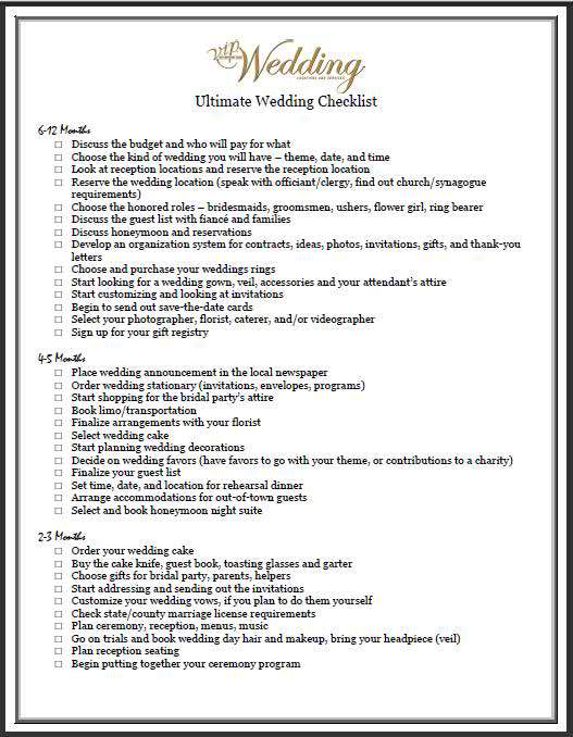 When Do Brides and Grooms Need a Wedding Planning Timeline