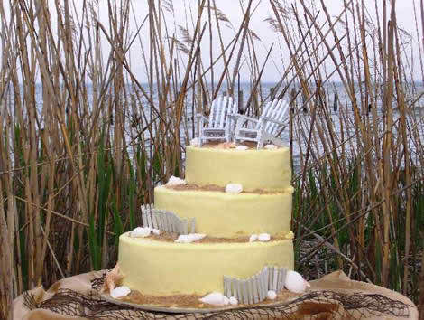 beach theme wedding cakes 2