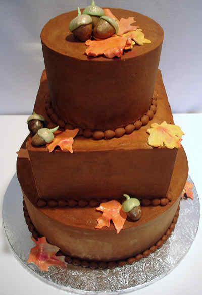 fall theme wedding cakes