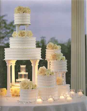 fountain wedding cakes