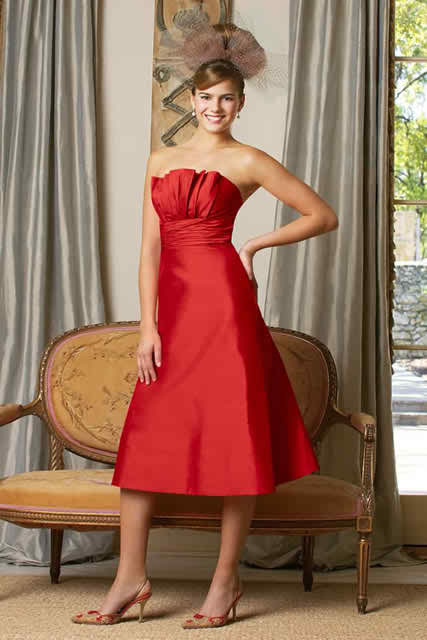 light red dresses for bridesmaids