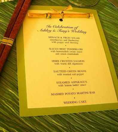models of menus for a wedding3