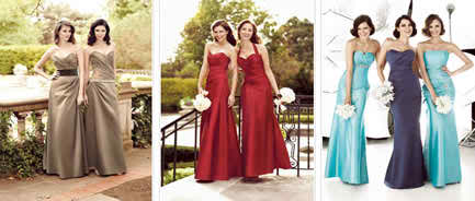 Colored bridesmaid dresses