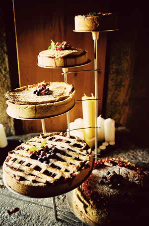 pies as wedding cakes