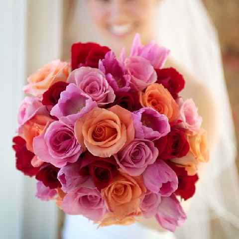 pink wedding flowers 4