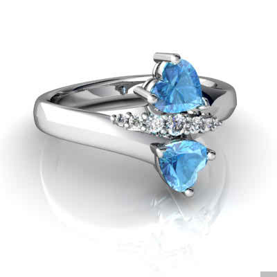 Blue bridal ring