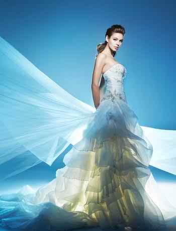 Strapless Aline Wedding Dress With 3D Floral Embroidery  Kleinfeld Bridal