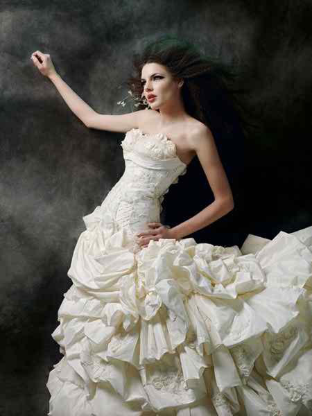 wedding dresses with ruffles