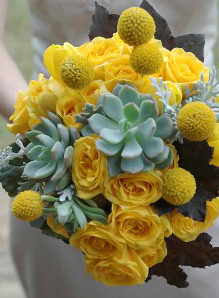 yellow bridal bouquets 2