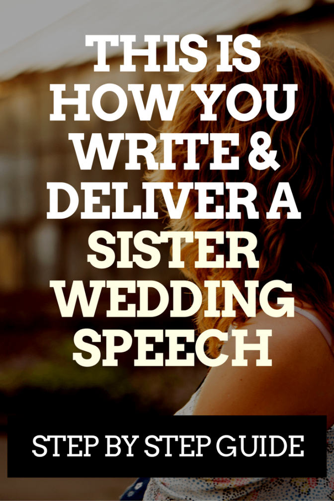 writing wedding speech for sister