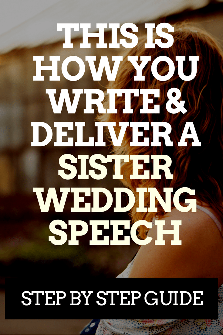 how to write a wedding speech for sister