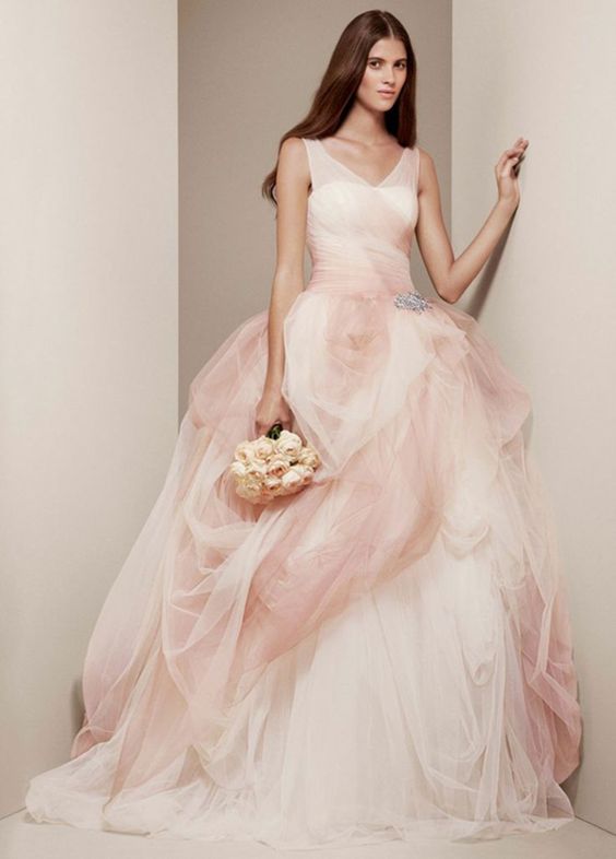 Elegant Pink Ball Gown Prom Dresses With Lace Appliques ARD2192 – SheerGirl