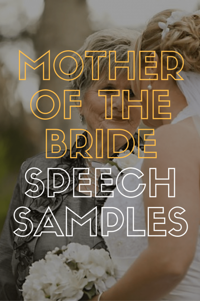 example of a mother of the bride speech
