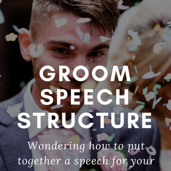 groom speech structure