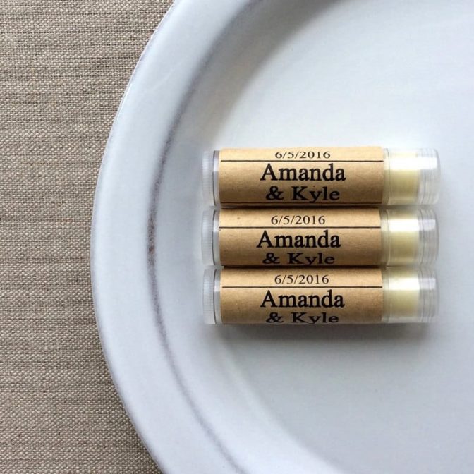 50 Personalized Lip Butter Favors