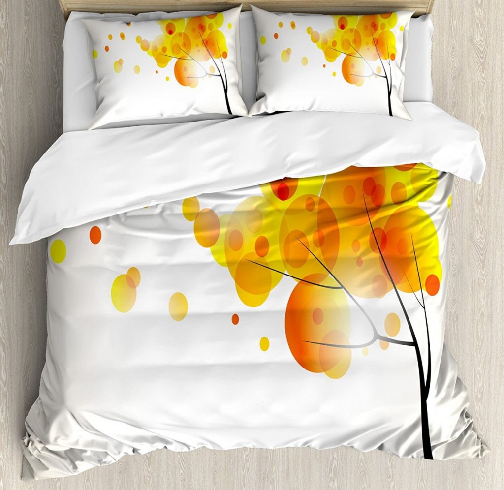 Abstract Orange & Yellow Duvet 