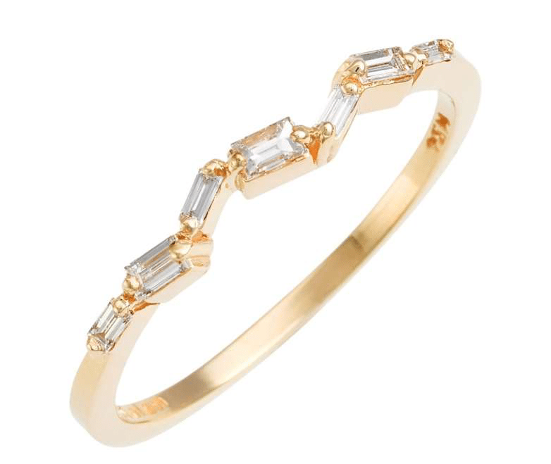 Baguette Eternity Ring by Lizza Mandler