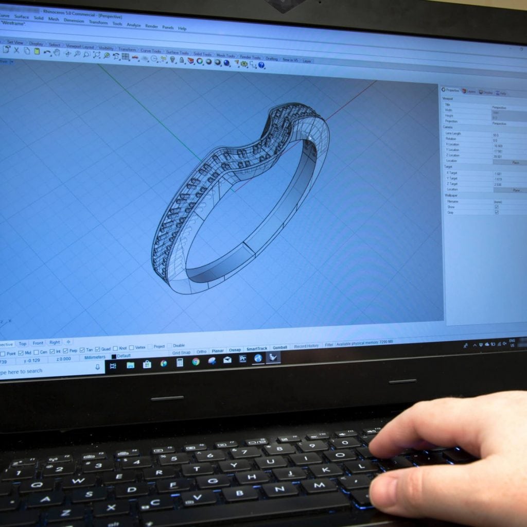 Designing a ring with a CAD program