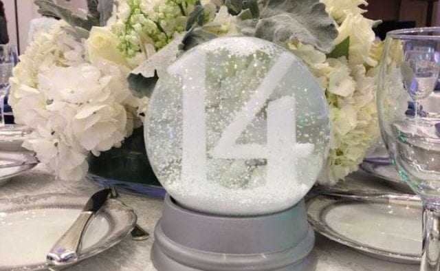 snow globe frosty centerpieces