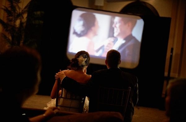 Wedding Slideshow at the reception made with online tools