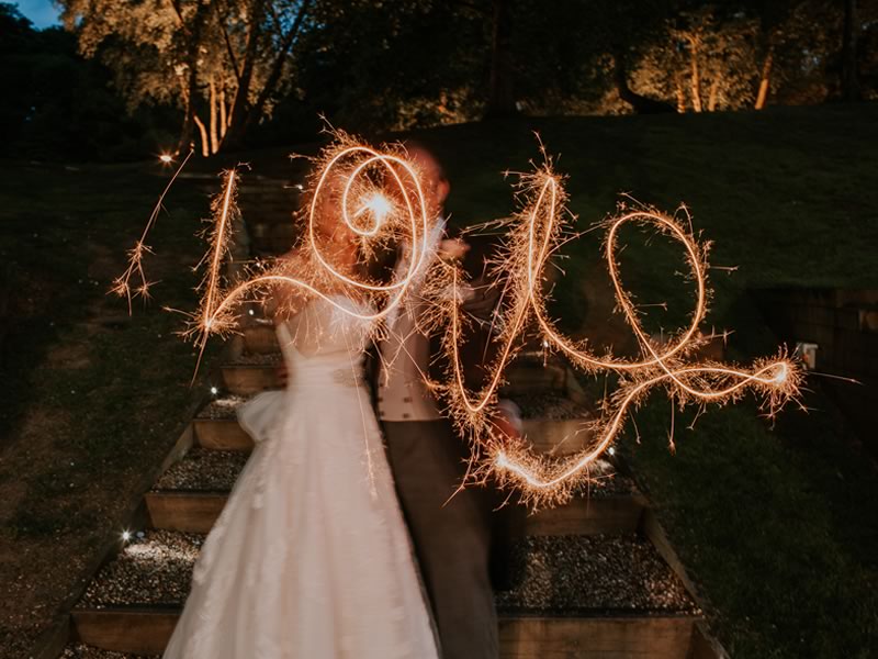 wedding fireworks and sparklers