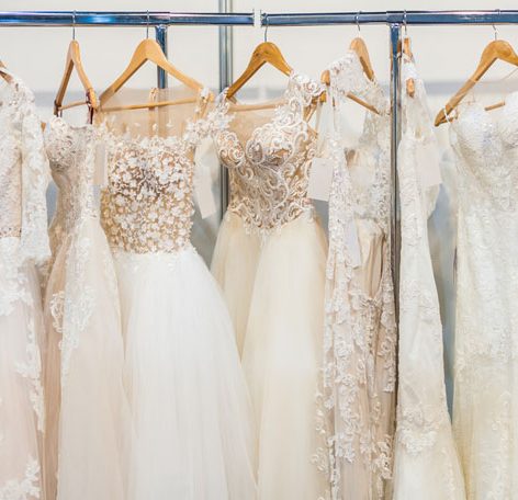 Various wedding dress design and fabrics