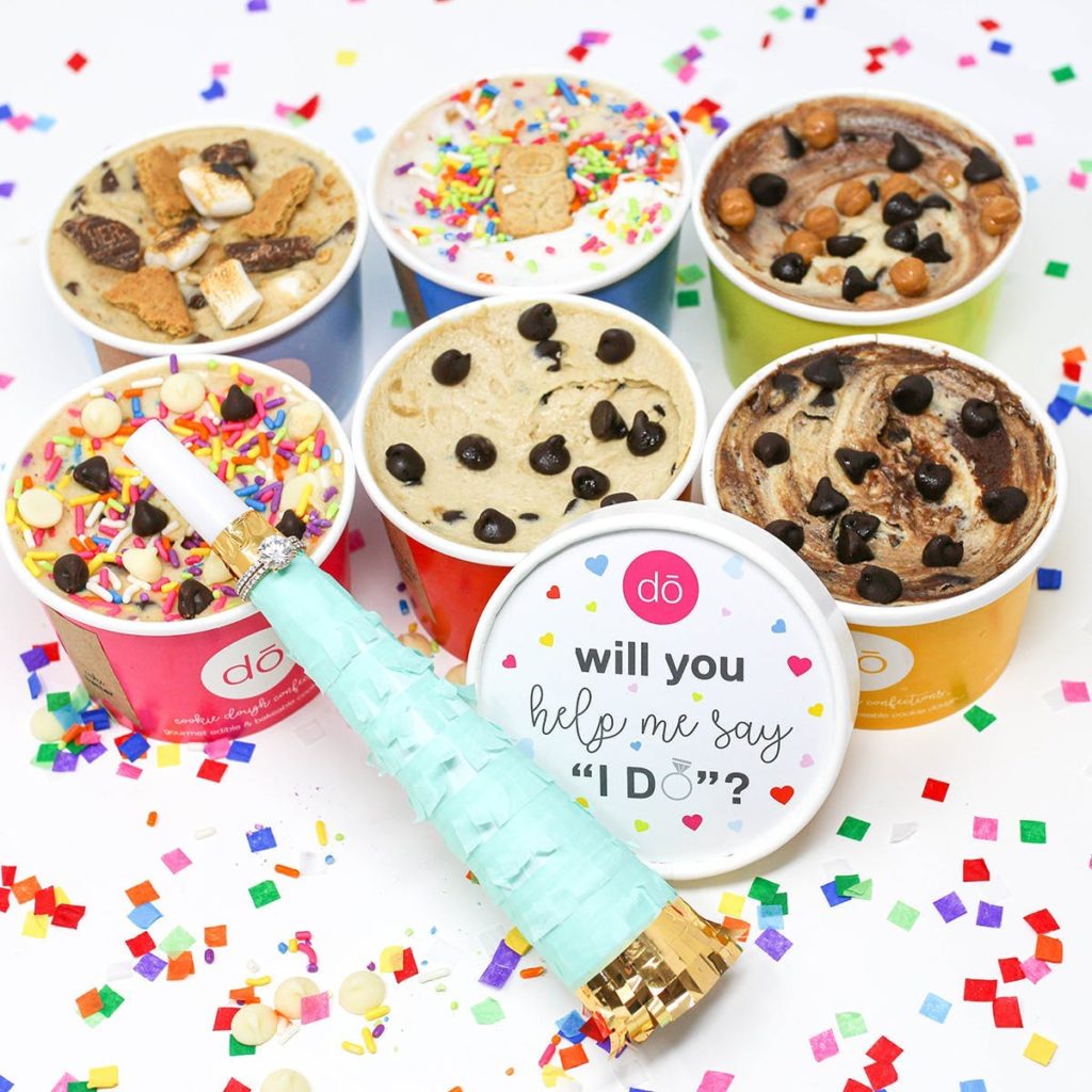Bridesmaid Proposal Cookie Dough 6 Pack with confetti