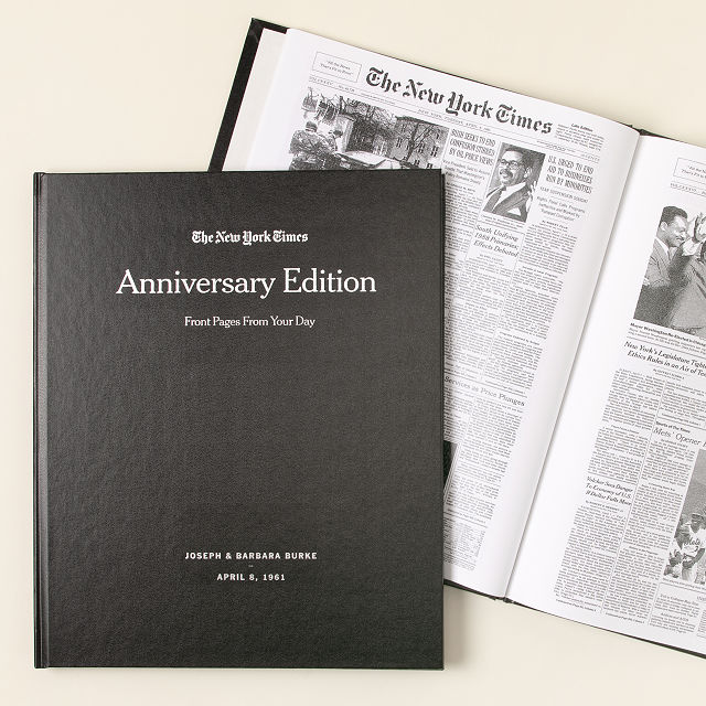 Uncommon Goods New York Times Custom Anniversary Book