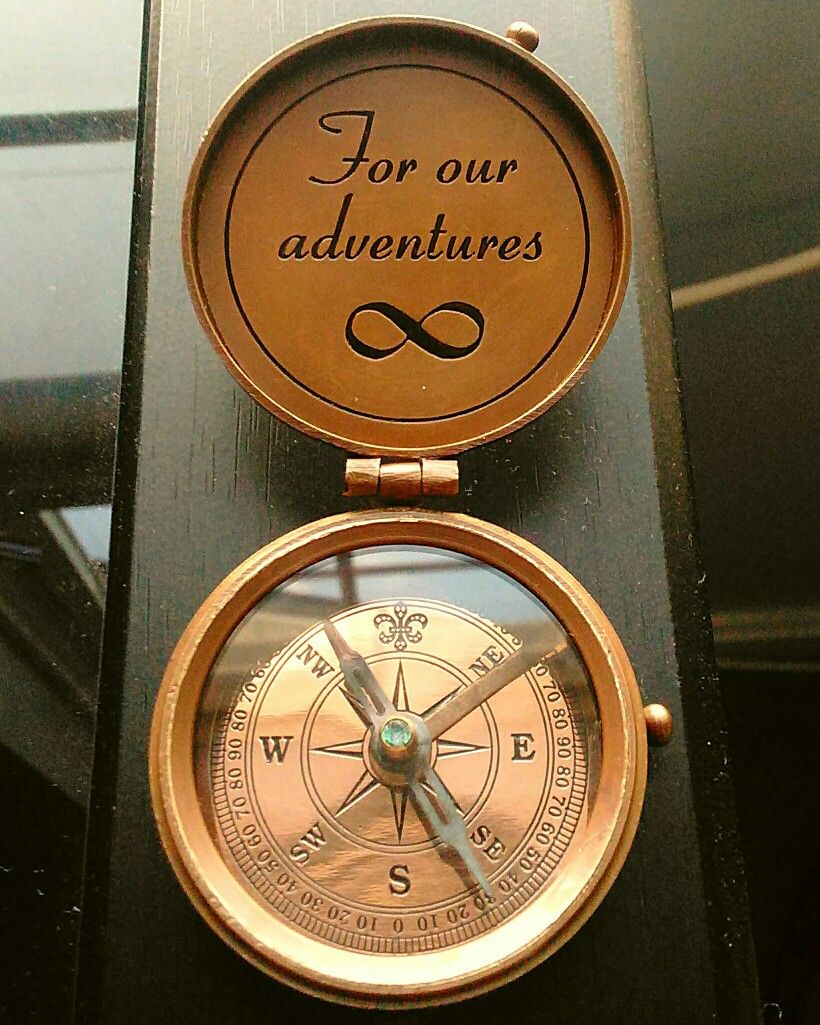 Personalized nautical compass for groomsmen gift