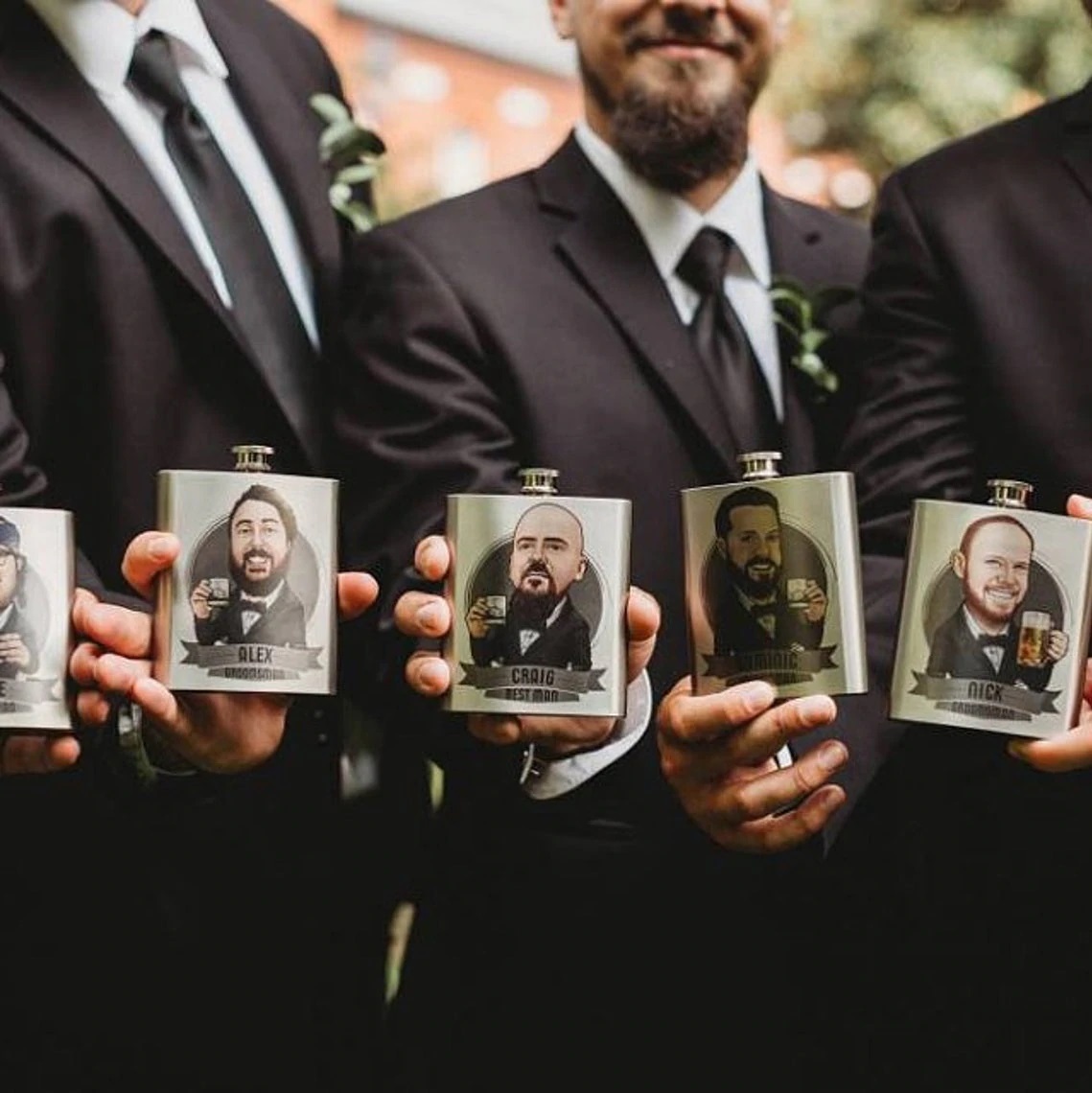 personalized whiskey flask for groomsmen