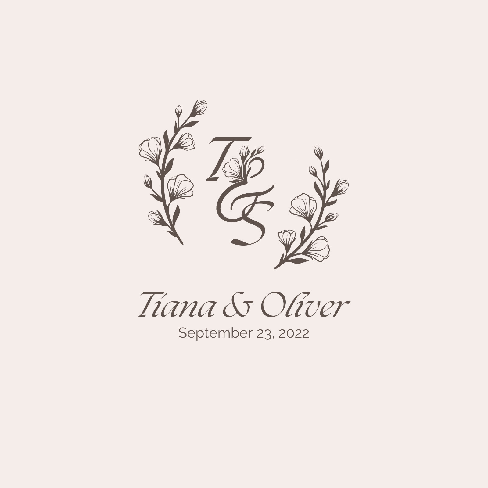 wedding logo on Canva