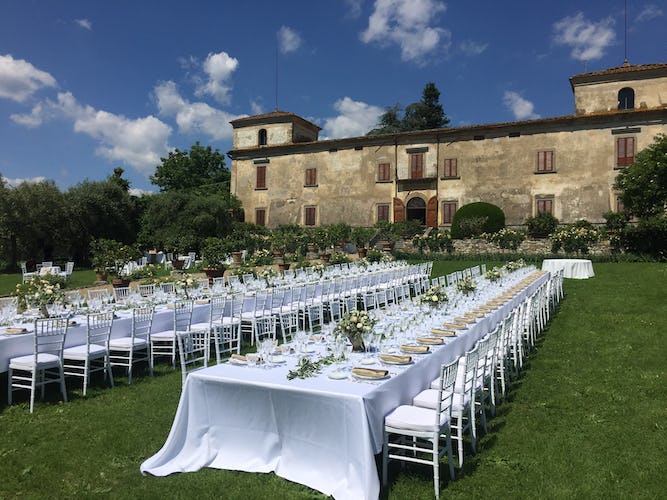 wedding reception at Medici Villa of Lilliano Wine Estate