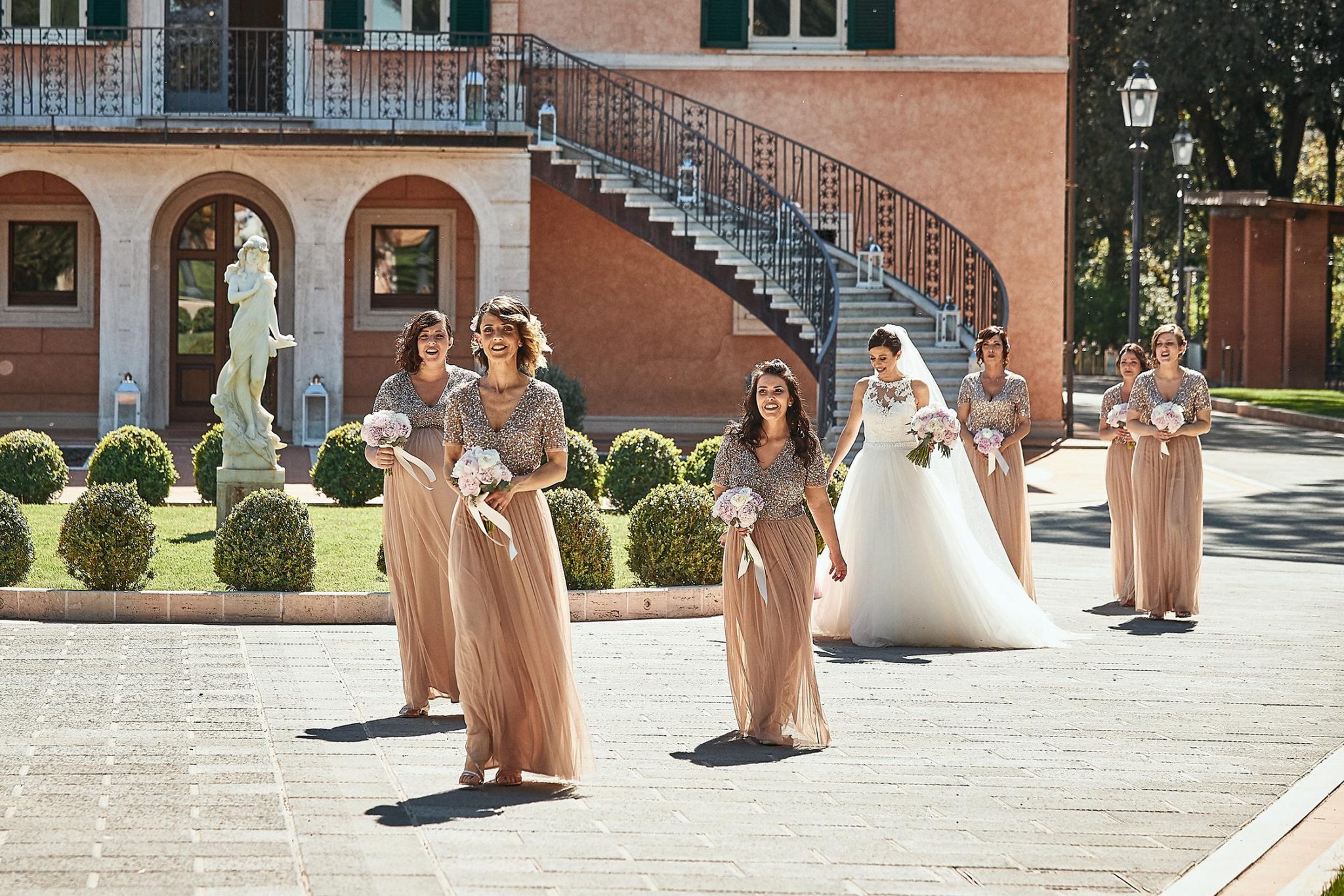 wedding party at Villa Valentini Bonaparte